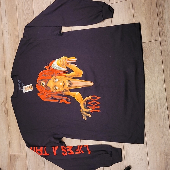 TRIPPIE REDD Black Red Cotton Mens XL Long Sleeve Graphic Shirt‎ NEW - Picture 1 of 8